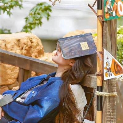 穿风信子蓝的少女